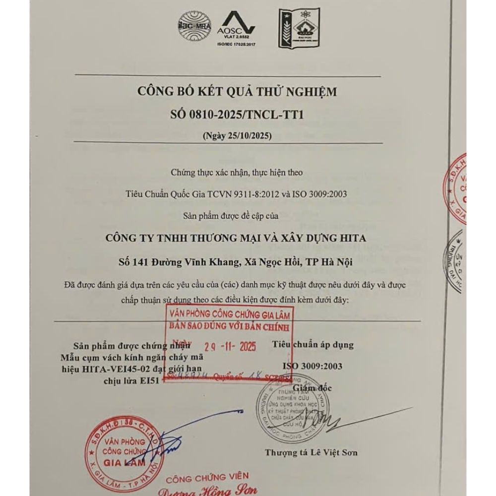Báo cáo kết quả thí nghiệm